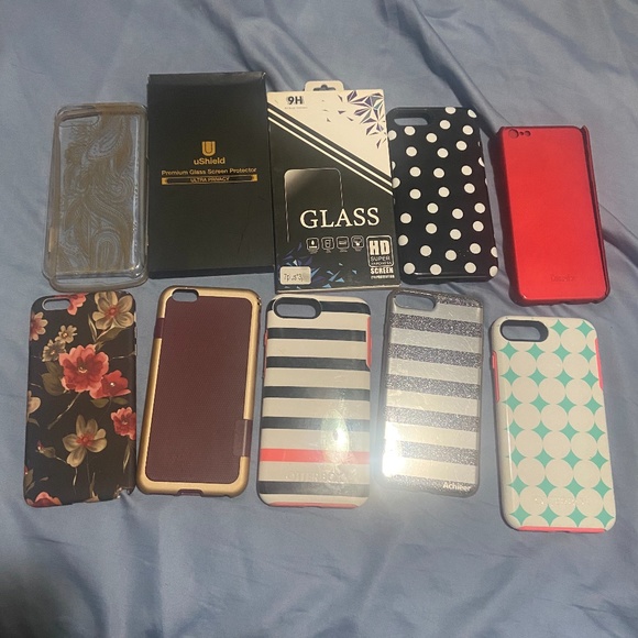 Lot of 8 iPhone Cases and 2 Screen Protectors - Picture 2 of 12